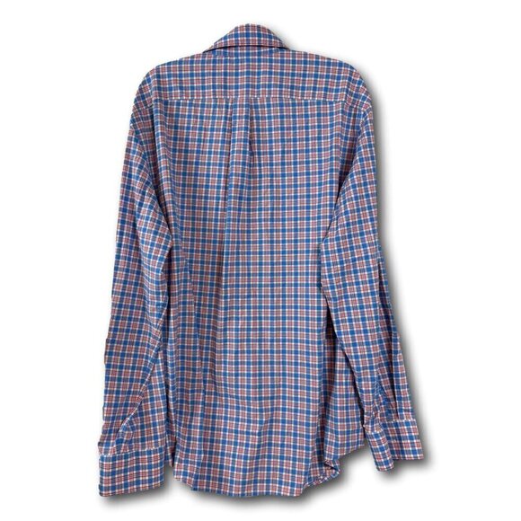 Vineyard Vines Performance Shirt Red Blue LS Classic Fit Murray L - Picture 2 of 2